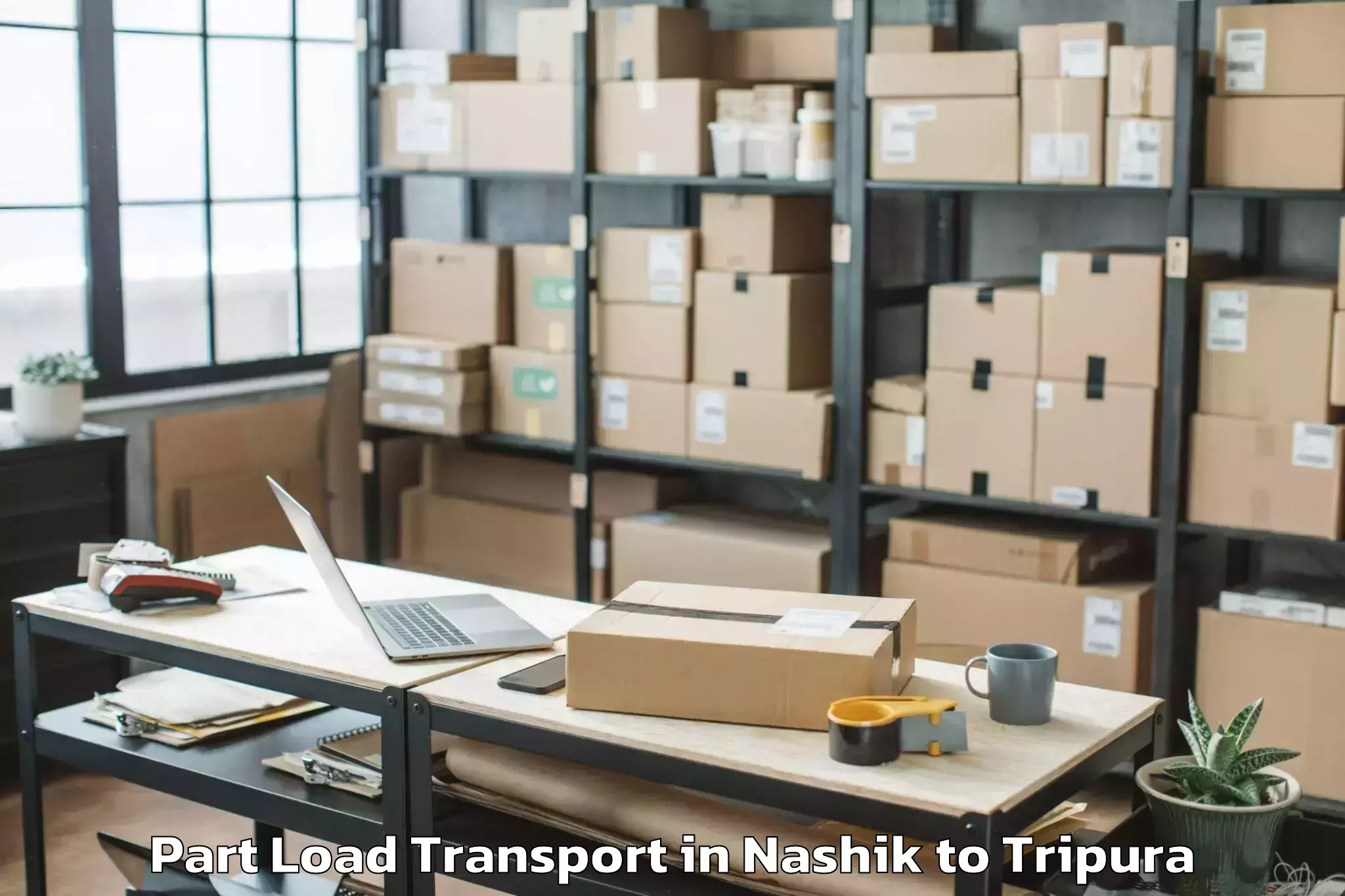 Leading Nashik to Teliamura Part Load Transport Provider